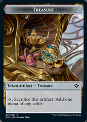 Golem // Treasure (21) Double-Sided Token [Modern Horizons 2 Tokens] | Silver Goblin