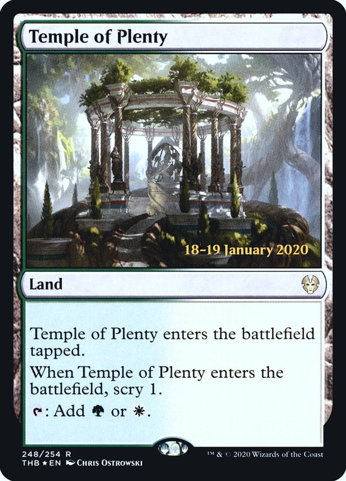 Temple of Plenty [Theros Beyond Death Prerelease Promos] | Silver Goblin