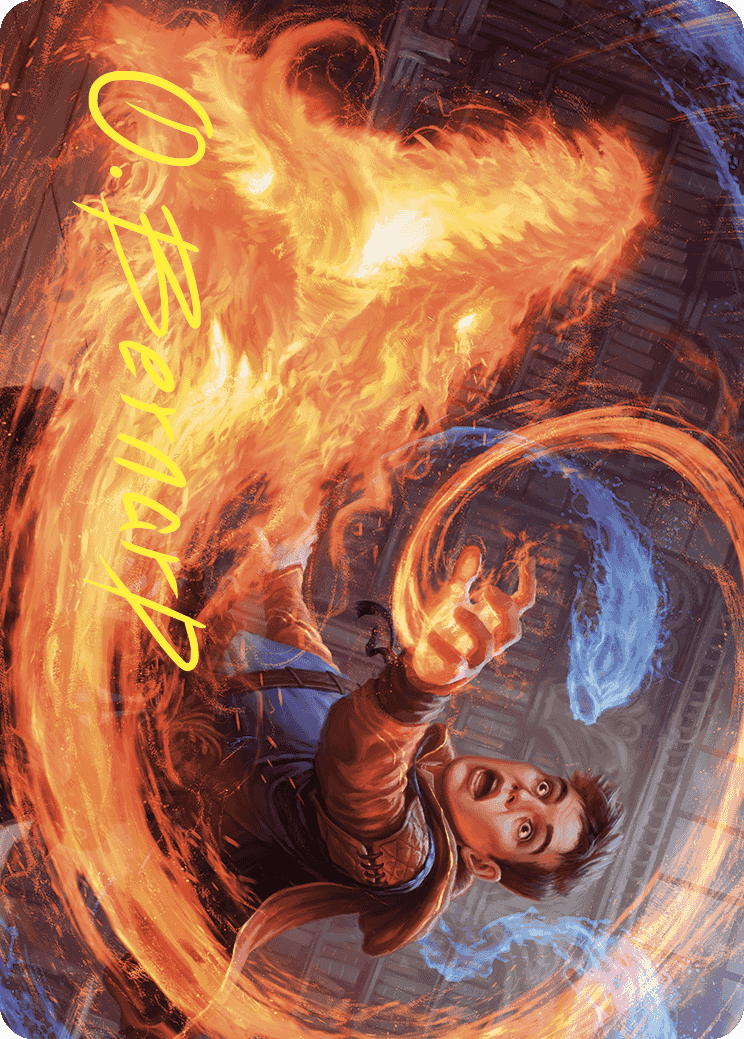 Frantic Firebolt Art Card (Gold-Stamped Signature) [Wilds of Eldraine Art Series] | Silver Goblin