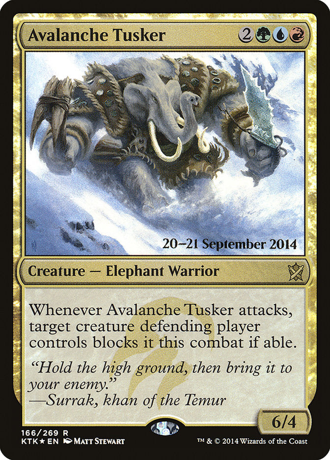Avalanche Tusker [Khans of Tarkir Prerelease Promos] | Silver Goblin