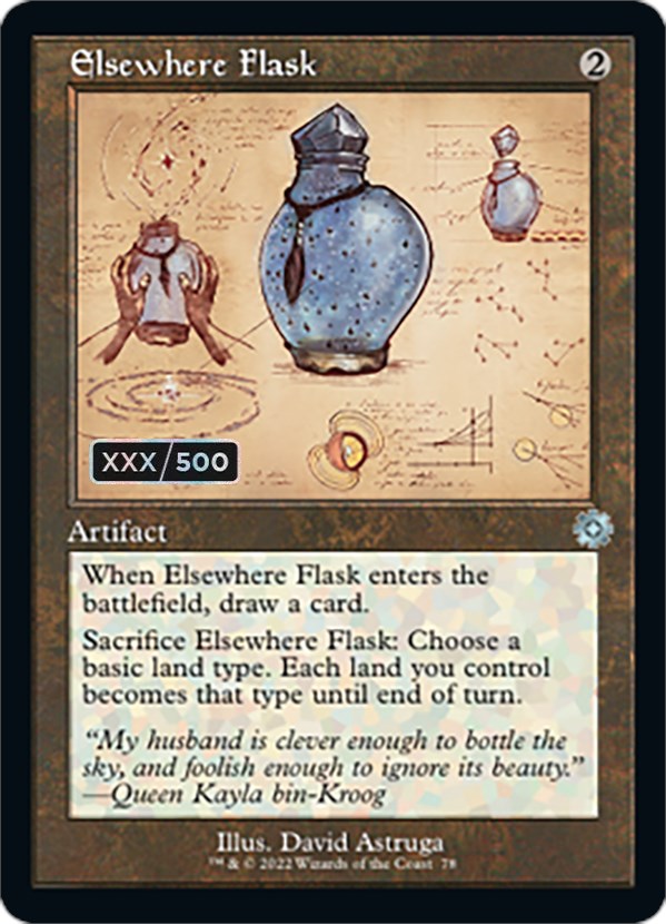 Elsewhere Flask (Retro Schematic) (Serialized) [The Brothers' War Retro Artifacts] | Silver Goblin