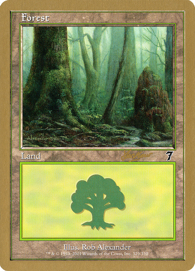 Forest (329) (Sim Han How) [World Championship Decks 2002] | Silver Goblin