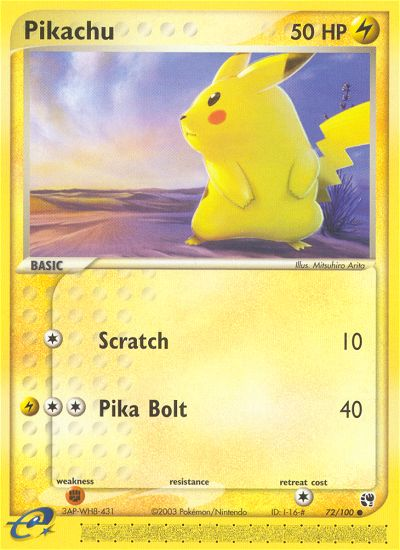 Pikachu (72/100) [EX: Sandstorm] | Silver Goblin