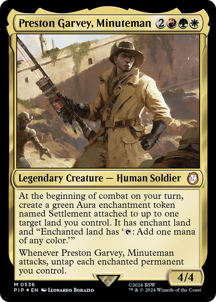 Preston Garvey, Minuteman (Surge Foil) [Fallout] | Silver Goblin