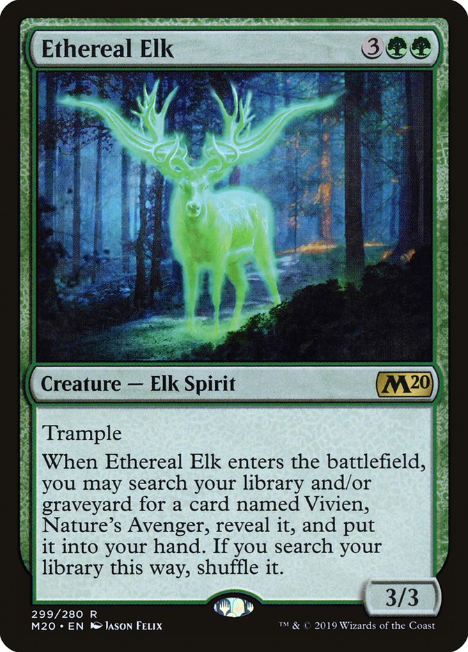 Ethereal Elk [Core Set 2020] | Silver Goblin