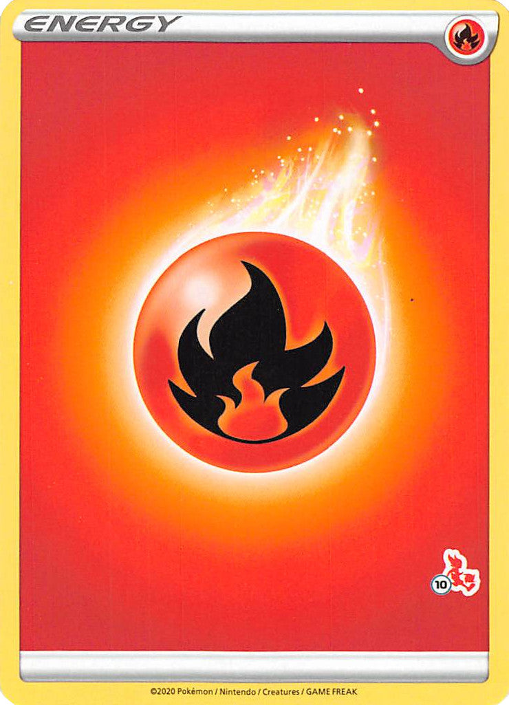 Fire Energy (Cinderace Stamp #10) [Battle Academy 2022] | Silver Goblin