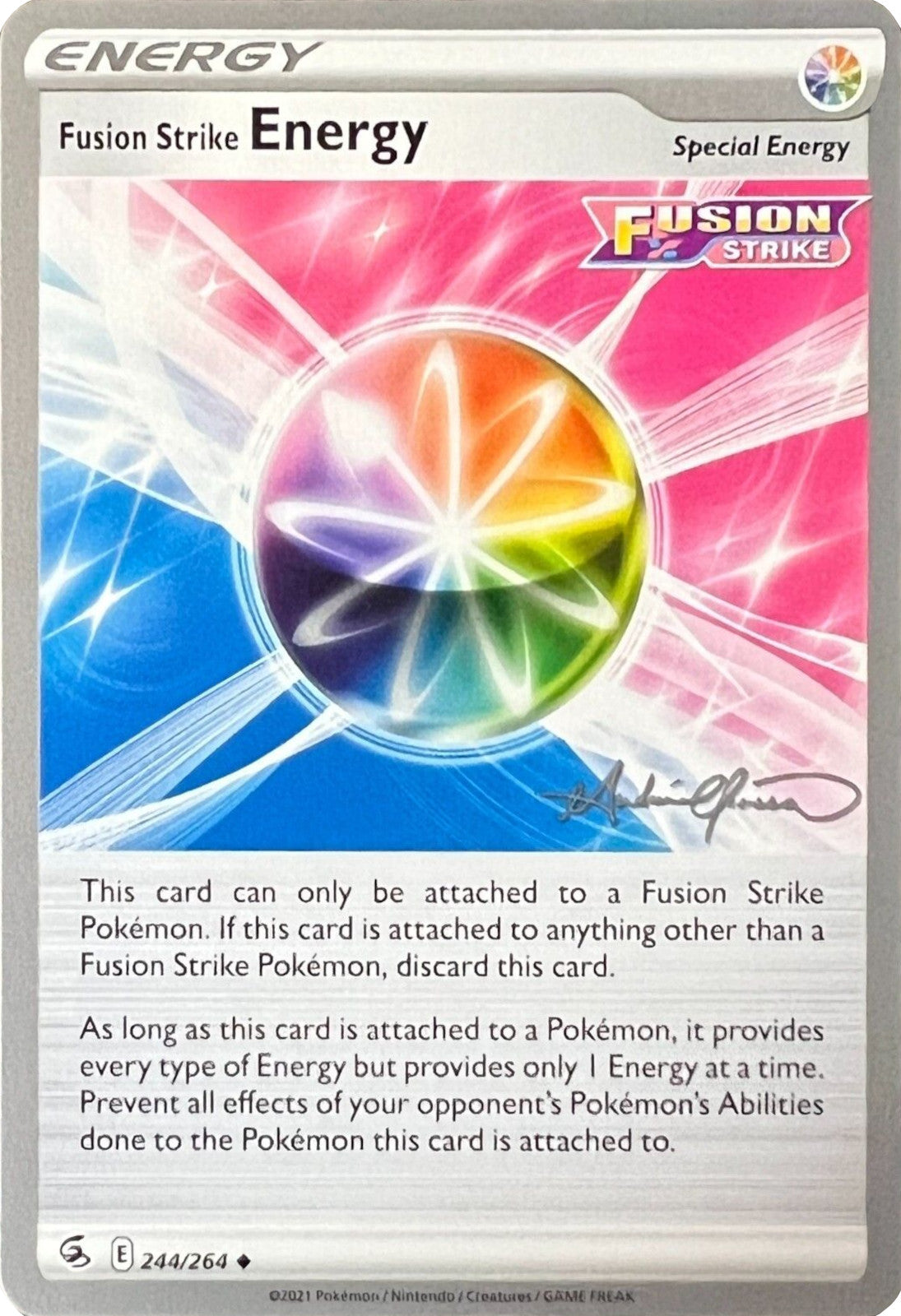 Fusion Strike Energy (244/264) (The Shape of Mew - Andre Chiasson) [World Championships 2022] | Silver Goblin