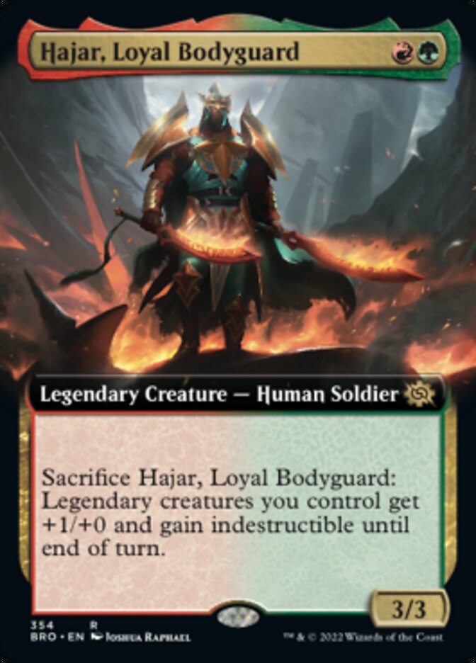 Hajar, Loyal Bodyguard (Extended Art) [The Brothers' War] | Silver Goblin