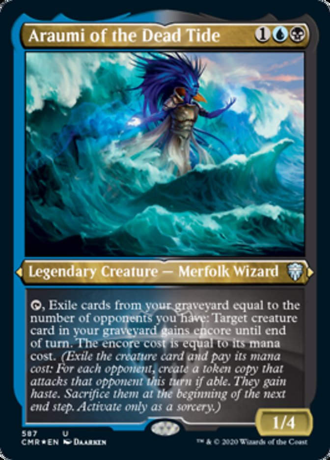 Araumi of the Dead Tide (Etched) [Commander Legends] | Silver Goblin