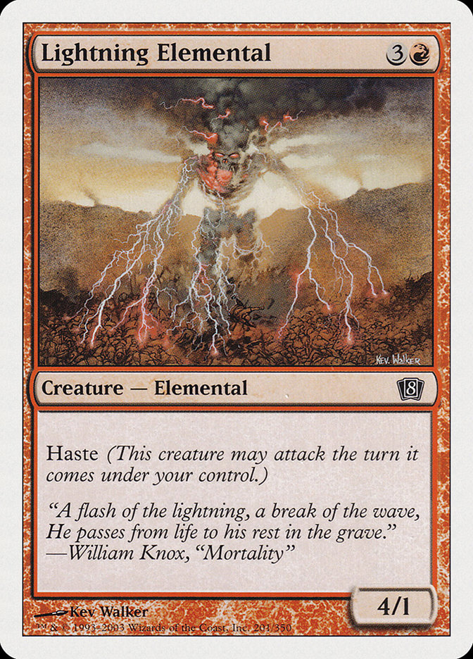 Lightning Elemental [Eighth Edition] | Silver Goblin