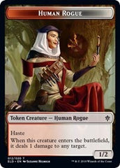 Human Rogue // Food (18) Double-Sided Token [Throne of Eldraine Tokens] | Silver Goblin