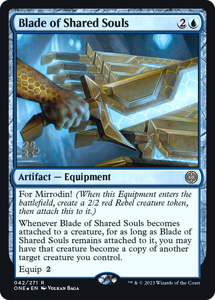 Blade of Shared Souls [Phyrexia: All Will Be One Prerelease Promos] | Silver Goblin