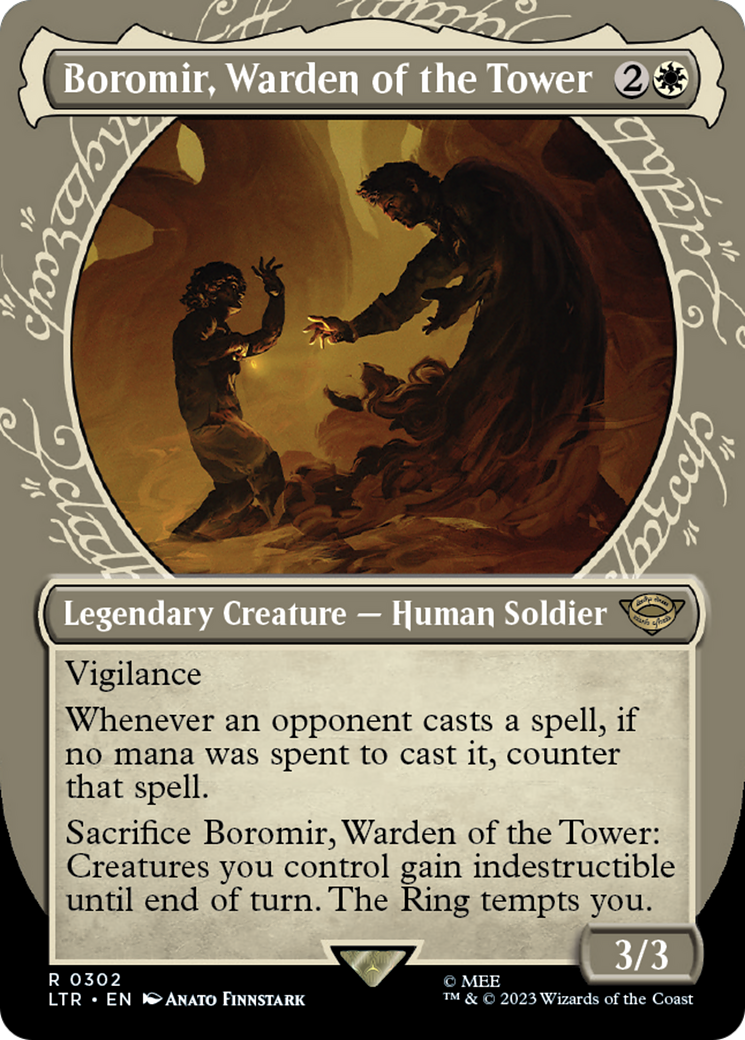 Boromir, Warden of the Tower (Showcase Ring Frame) [The Lord of the Rings: Tales of Middle-Earth] | Silver Goblin