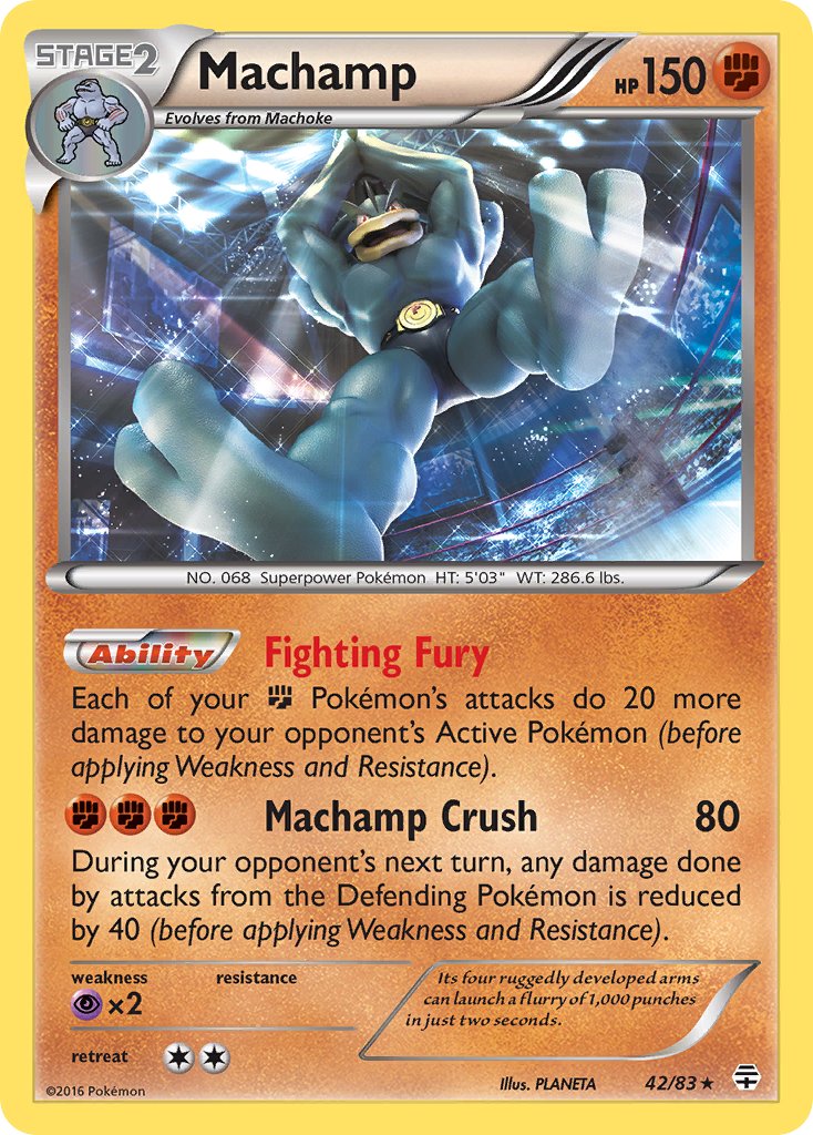 Machamp (42/83) (Theme Deck Exclusive) [XY: Furious Fists] | Silver Goblin
