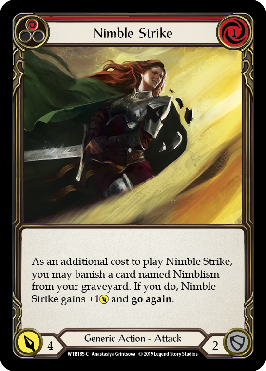 Nimble Strike (Red) [WTR185-C] (Welcome to Rathe)  Alpha Print Normal | Silver Goblin