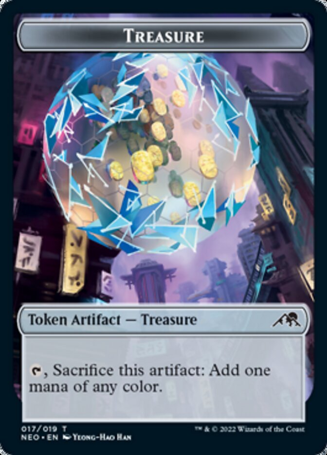 Treasure Token [Kamigawa: Neon Dynasty Tokens] | Silver Goblin