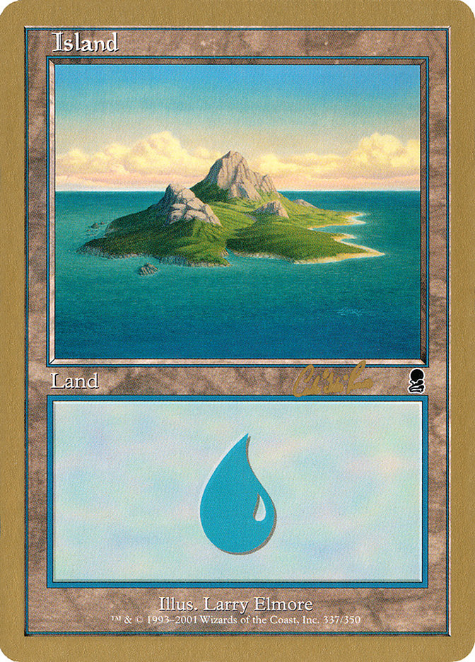 Island (cr337a) (Carlos Romao) [World Championship Decks 2002] | Silver Goblin