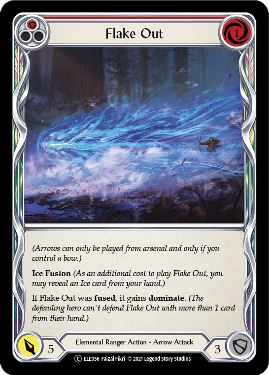 Flake Out (Red) [U-ELE056] (Tales of Aria Unlimited)  Unlimited Rainbow Foil | Silver Goblin