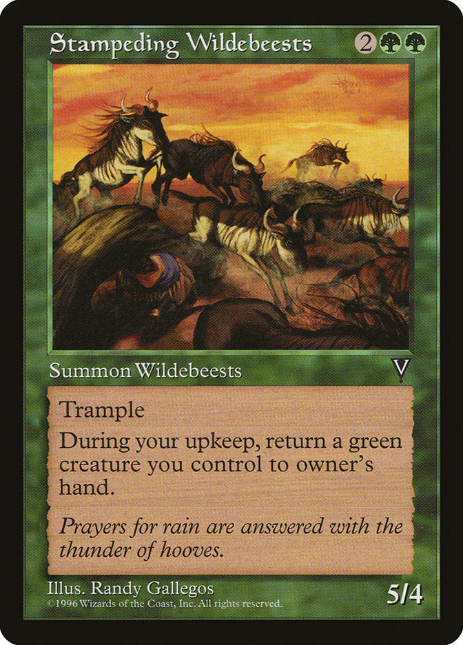 Stampeding Wildebeests [Visions] | Silver Goblin
