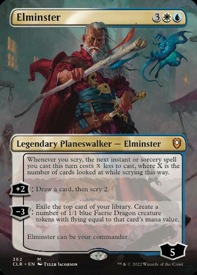 Elminster (Borderless) [Commander Legends: Battle for Baldur's Gate] | Silver Goblin