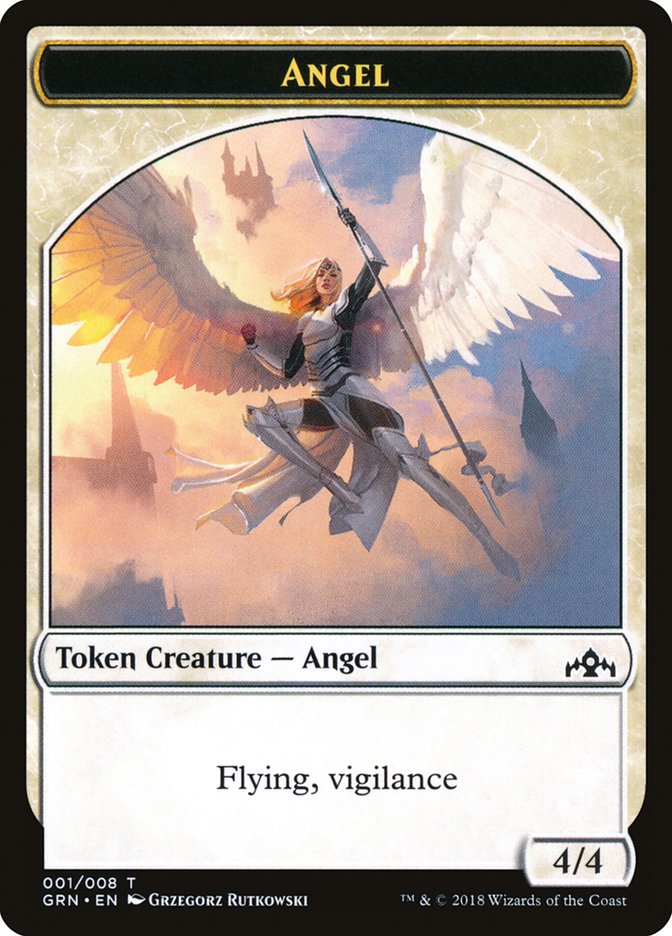 Angel Token [Guilds of Ravnica Tokens] | Silver Goblin