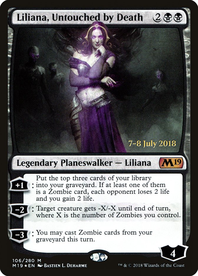Liliana, Untouched by Death [Core Set 2019 Prerelease Promos] | Silver Goblin