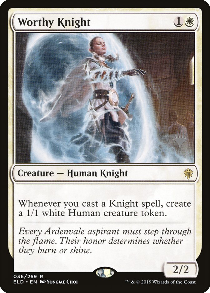 Worthy Knight (Promo Pack) [Throne of Eldraine Promos] | Silver Goblin
