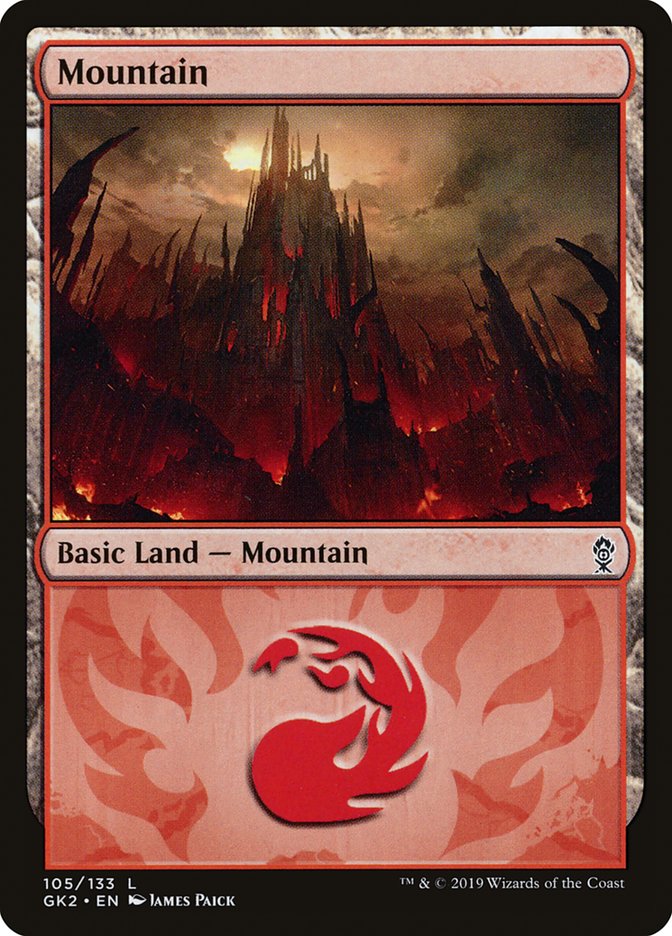 Mountain (105) [Ravnica Allegiance Guild Kit] | Silver Goblin