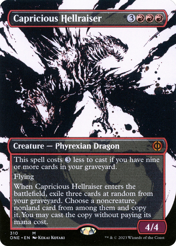 Capricious Hellraiser (Borderless Ichor) [Phyrexia: All Will Be One] | Silver Goblin