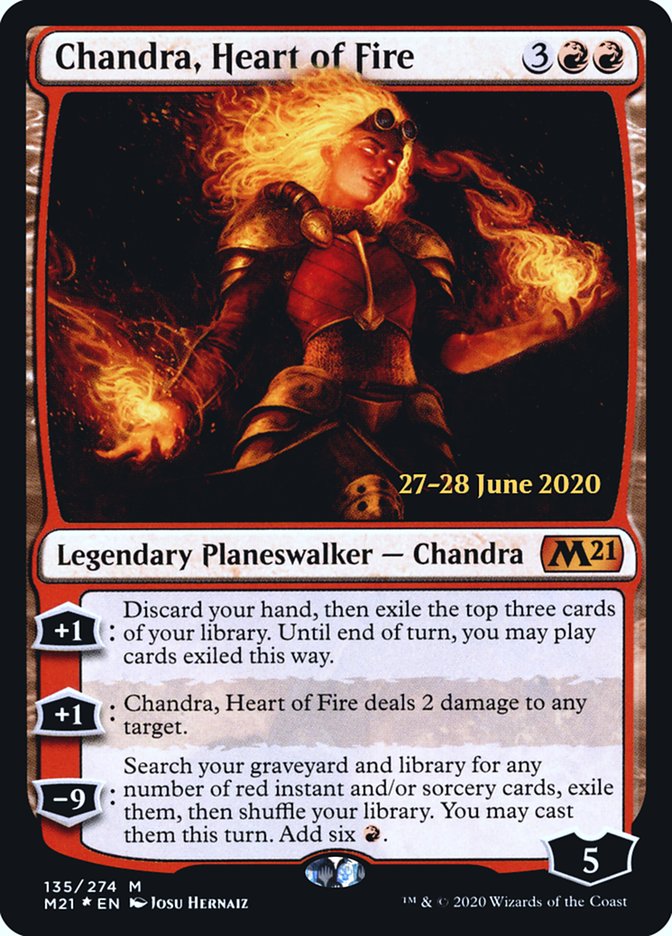 Chandra, Heart of Fire [Core Set 2021 Prerelease Promos] | Silver Goblin