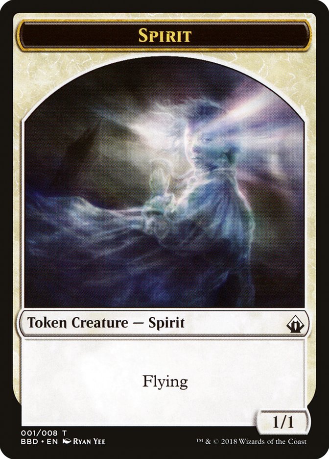 Spirit Token [Battlebond Tokens] | Silver Goblin
