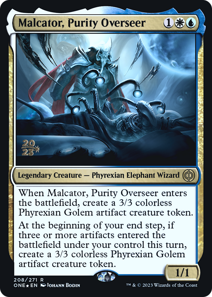 Malcator, Purity Overseer [Phyrexia: All Will Be One Prerelease Promos] | Silver Goblin