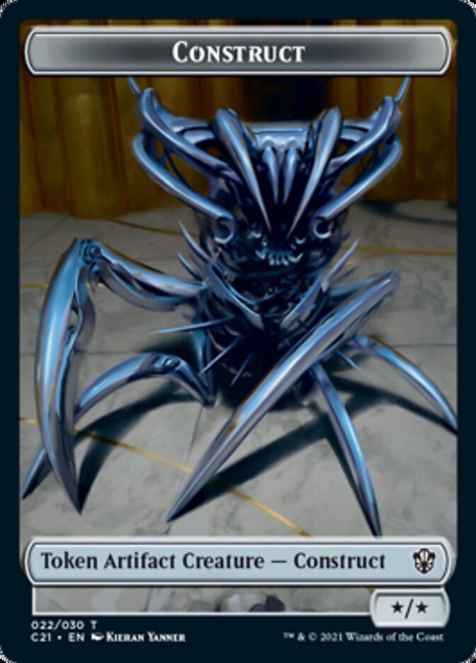 Construct (022) // Treasure Double-Sided Token [Commander 2021 Tokens] | Silver Goblin