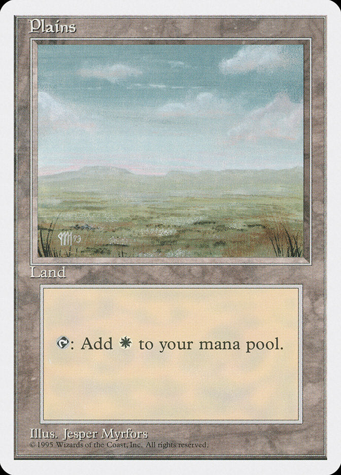 Plains (Signature on Left) [Fourth Edition] | Silver Goblin