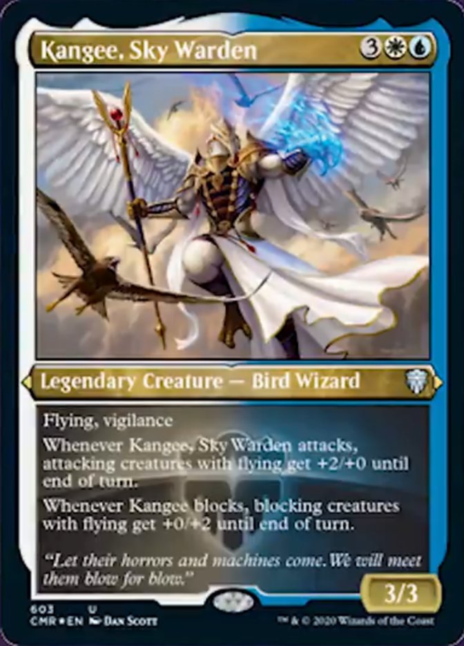 Kangee, Sky Warden (Etched) [Commander Legends] | Silver Goblin