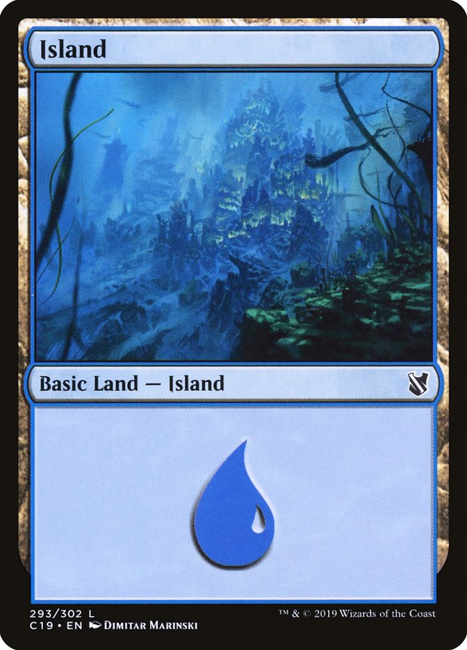 Island (293) [Commander 2019] | Silver Goblin