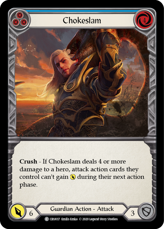 Chokeslam (Blue) [CRU037] (Crucible of War)  1st Edition Normal | Silver Goblin