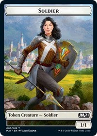 Soldier // Treasure Double-Sided Token [Core Set 2021 Tokens] | Silver Goblin