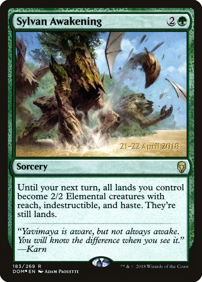 Sylvan Awakening [Dominaria Prerelease Promos] | Silver Goblin