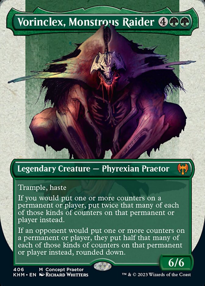 Vorinclex, Monstrous Raider (Borderless Concept Praetors) [Phyrexia: All Will Be One] | Silver Goblin