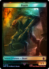 Soldier // Beast Double-Sided Token (Surge Foil) [Doctor Who Tokens] | Silver Goblin