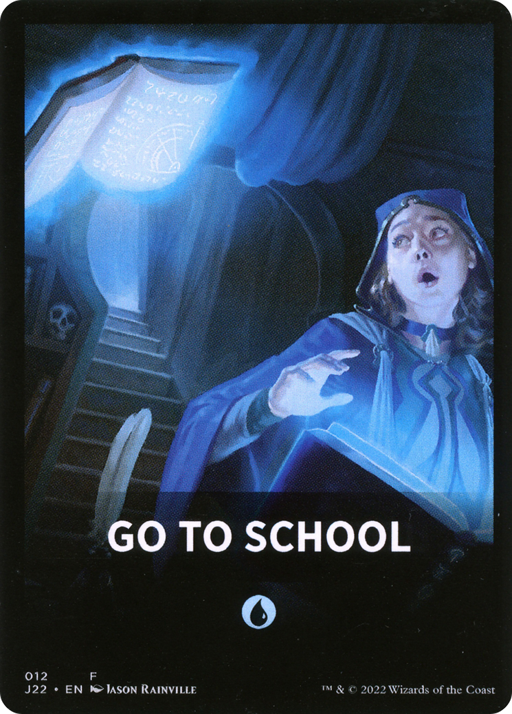 Go to School Theme Card [Jumpstart 2022 Front Cards] | Silver Goblin