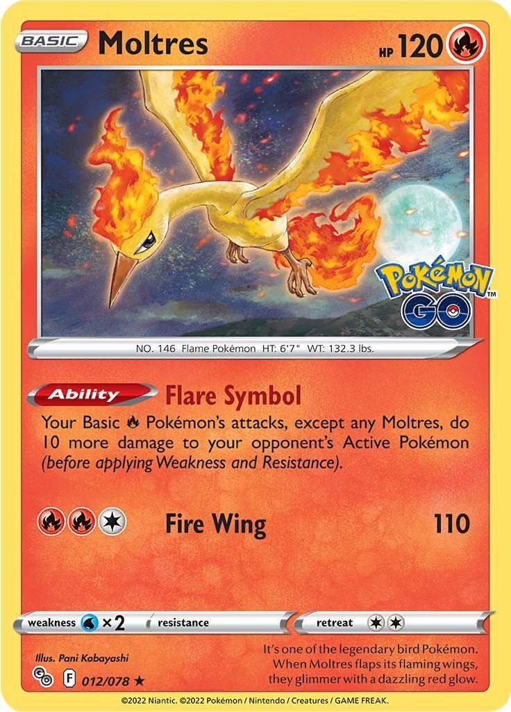 Moltres (012/078) [Pokémon GO] | Silver Goblin
