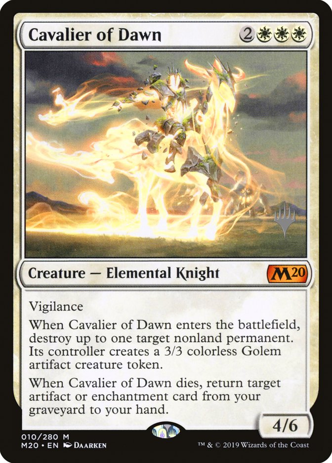 Cavalier of Dawn (Promo Pack) [Core Set 2020 Promos] | Silver Goblin