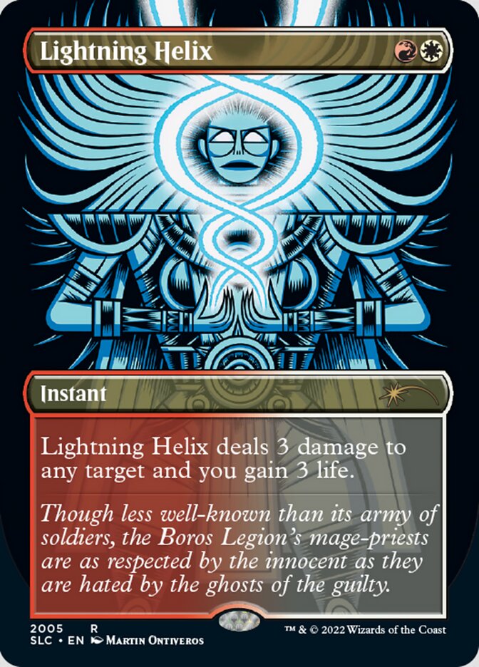 Lightning Helix (Borderless) [Secret Lair 30th Anniversary Countdown Kit] | Silver Goblin