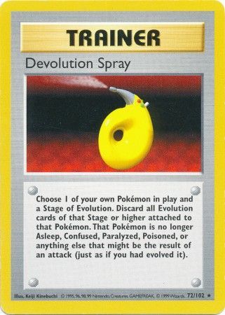 Devolution Spray (72/102) [Base Set Shadowless Unlimited] | Silver Goblin