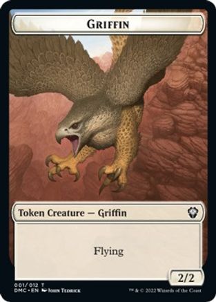 Zombie Knight // Griffin Double-Sided Token [Dominaria United Commander Tokens] | Silver Goblin