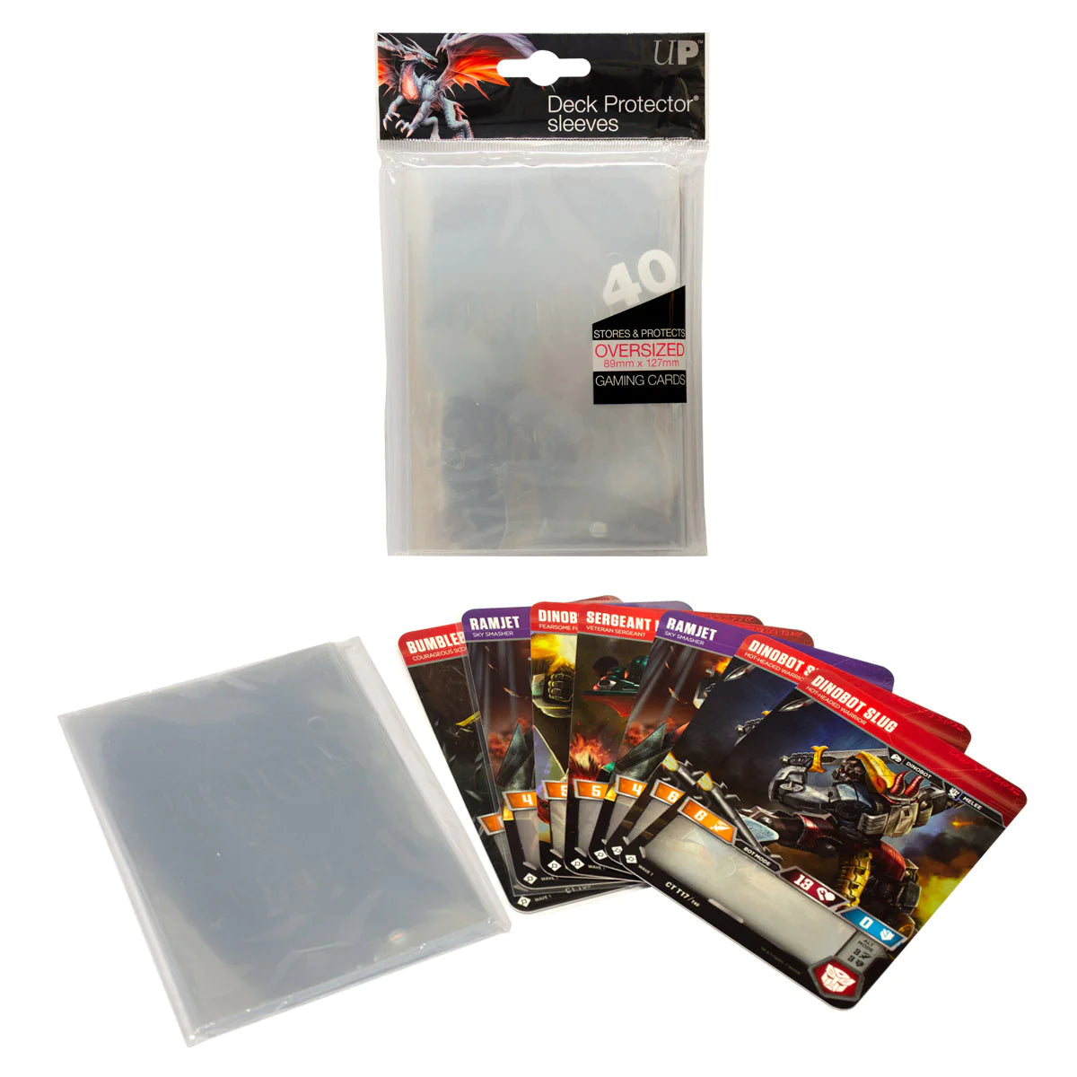 Deck Protectors Sleeves Clear Top Loading Oversized [40ct] | Silver Goblin