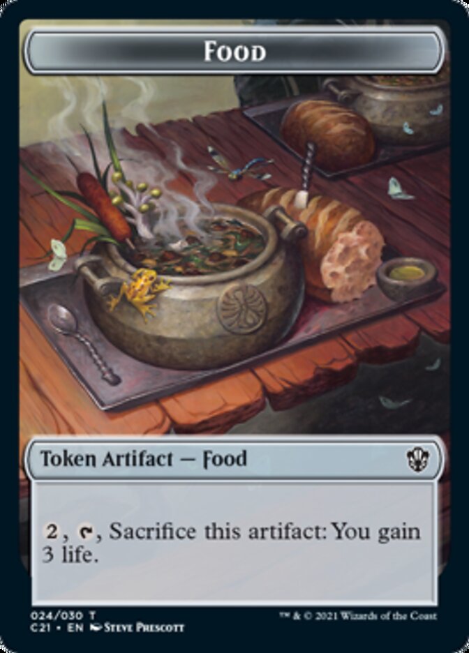 Food // Saproling Double-Sided Token [Commander 2021 Tokens] | Silver Goblin