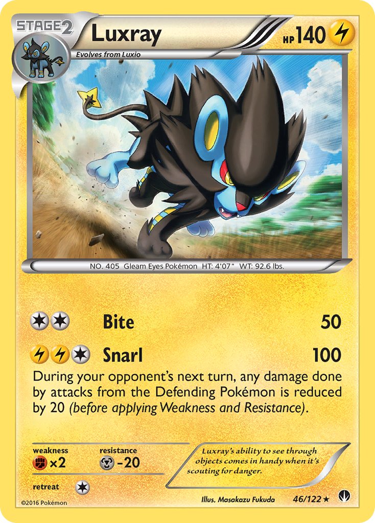 Luxray (46/122) (Cracked Ice Holo) [XY: BREAKpoint] | Silver Goblin